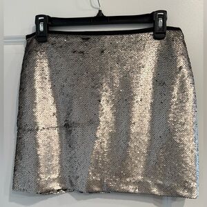 Zara Matte sequin mini skirt XS